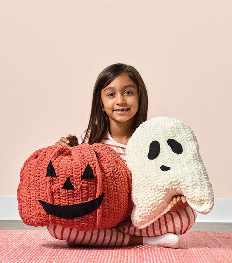 Pumpkin Pillow Crochet Pattern, Ghost Pillow Crochet, Ghost Pillow Crochet Pattern, Crochet Ghost Pillow Pattern Free, Crochet Pumpkin Pillow Free Pattern, Crochet Halloween Pillow, Crochet Ghost Pillow, Pumpkin Pillow Crochet, Crochet Ghost Pattern Free