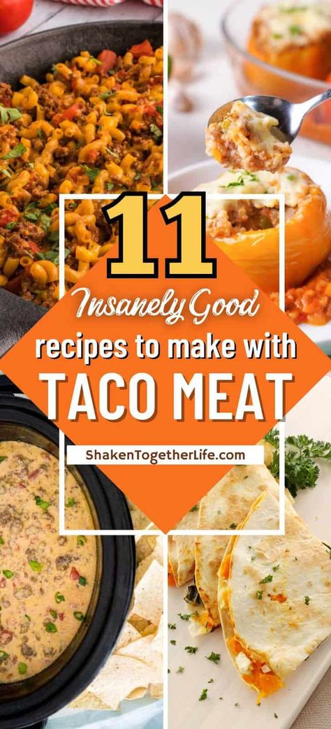 What To Make With Taco Meat Besides Tacos, Dairy Queen Taco Meat Recipe, Leftover Taco Meat And Rice Recipes, Recipe For Taco Meat, Leftover Taco Meat Recipes Keto, Taco Meat Uses, Uses For Leftover Taco Meat, Meals To Make With Taco Meat, Taco Meat Appetizer Recipes