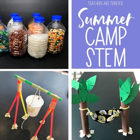 Stem Summer Camp, Stem Camp, Summer Camp Themes, Summer Stem, Stem Elementary, Summer Camp Activities, Stem Lab, Stem Teacher, Stem Challenge