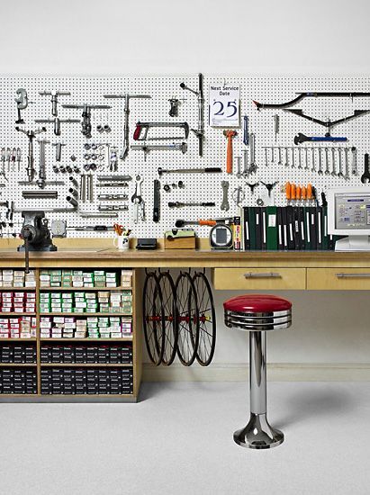 The Bicycle Works: Bicycle Garage, Bicycle Tools, Garage Bike, Bike Room, Bicycle Store, Bicycle Storage, Bicycle Shop, Bike Tools, Workshop Design