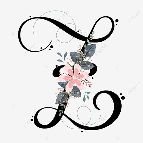 Z Calligraphy Letter, Alphabet Letters Design Beautiful, Z Alphabet Design, Letter Z Design, Letter A Clipart, Lettering With Flowers, Letter Png, Z Letter, Wire Knitting