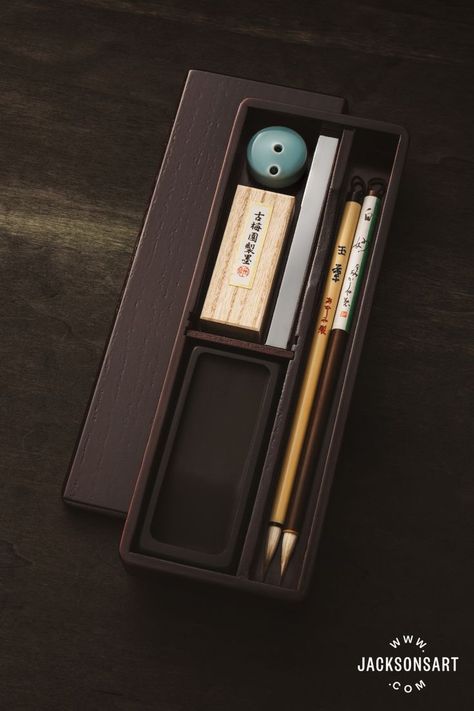 Japanese brand Akashiya is known for producing elegant, innovative, and high-quality brush pens Calligraphy Supplies, Calligraphy Set, Japanese Drawings, Study Stationery, Space Artwork, Pen Collection, Japanese Calligraphy, Japanese Stationery, Funny Study Quotes