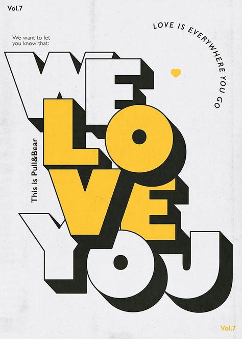 Valentine Poster, Bear Love, Adobe Illustrator Graphic Design, Typo Design, Fashion Typography, 타이포그래피 포스터 디자인, Love Posters, Creative Idea, Typographic Design