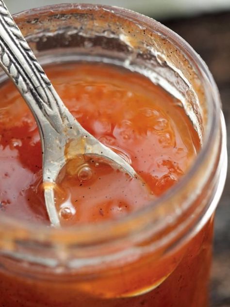 Get Cantaloupe Jam with Vanilla Recipe from Cooking Channel Cantaloupe Jam, Tartiflette Recipe, Foods To Make, Canning Jam, Vanilla Recipes, Spiralizer Recipes, Jam And Jelly, Jelly Recipes, Cooking Channel