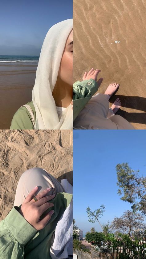 Beach Pictures Hijab, Creative Beach Pictures, Hijab Beach, Beach Photo Inspiration, Beach Poses By Yourself Photo Ideas, Beach Instagram Pictures, Flipagram Instagram, Beach Poses By Yourself, Summer Picture Poses