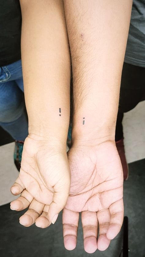 We got the first letters of each other's name tattooed in Morse Code. #tattoo #matchingtattoos #morsecodetattoo Code Tattoo, Names Tattoo, Morse Code Tattoo, Tattoo On Chest, Code Names, Arrow Tattoos, Container Shop, Name Tattoo, Morse Code