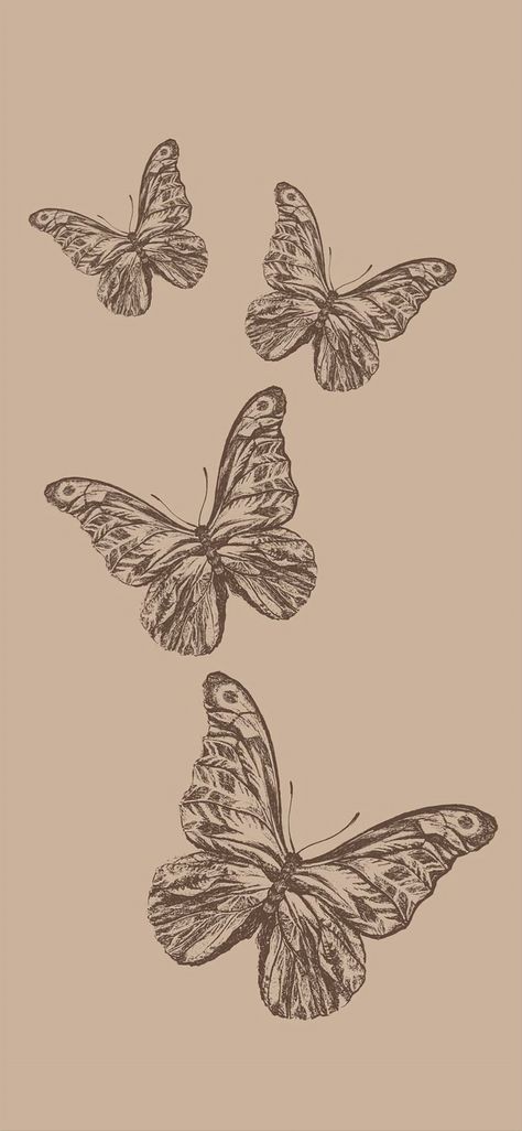 Butterfly Tattoo Big, Butterfly Tattoo Under Breast, 3 Butterfly Tattoo, Tattoo Under Breast, Witchy Wallpaper, Boho Wallpaper, Simple Phone Wallpapers, Hippie Wallpaper, Cute Simple Wallpapers