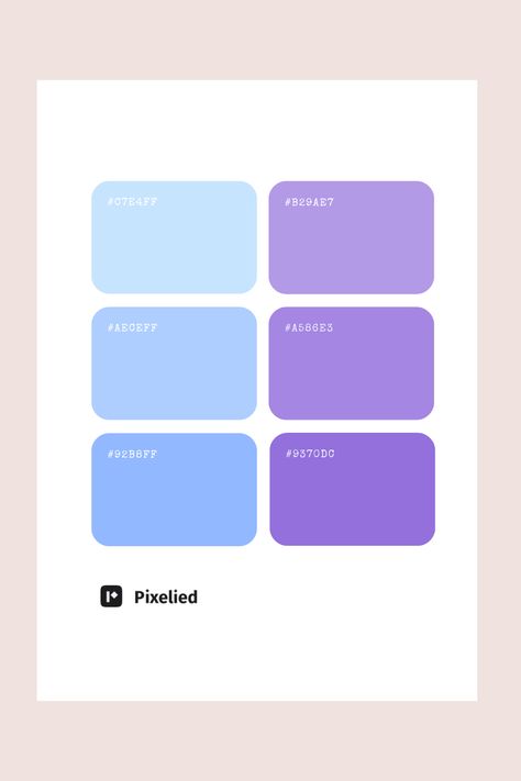 This blue and purple combo pastel palette features sky blue, soft periwinkle, light ice blue, lavender blush, orchid purple, and deep violet. It creates a soothing and dreamy atmosphere, perfect for delicate and whimsical designs. Light Blue And Purple Color Palette, Blue And Purple Palette, Blue And Purple Color Palette, Violet Color Palette, Color Scheme Generator, Color Generator, Dreamy Atmosphere, Identity Project, Purple Palette