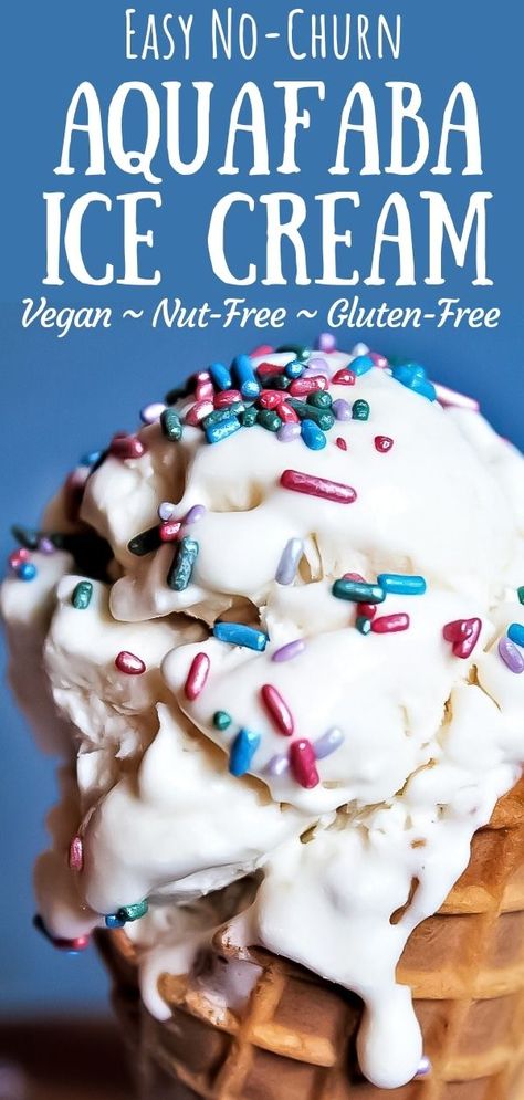 This aquafaba ice cream is simply the best way to make ice cream without an ice cream maker. Easy to make vegan, gluten free and dairy free ice cream. thehiddenveggies.com #veganicecream #aquafabaicecream #nochurnveganicecream #dairyfreeicecream Aquafaba Recipes, Patisserie Vegan, Vegan Ice Cream Recipe, Dairy Free Ice Cream, Desserts Vegan, Hidden Veggies, Healthy Ice Cream, God Mat, Make Ice Cream