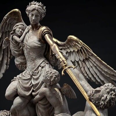 ArtStation - Batman statue Zbrush - DC comics collectible - Tsaber, Taregh Saber Ancient Greek Sculpture, Istoria Artei, Classic Sculpture, Lady Justice, Greek Statues, Rome Antique, Rennaissance Art, Angel Sculpture, Roman Sculpture