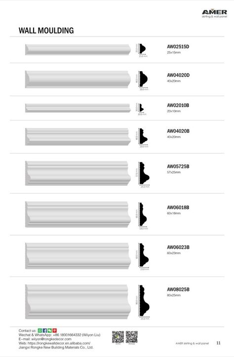 PS high density extruded polystyrene skirting board with smooth surface and ribbed back for better glue adhesion. Highly resistant and suitable for indoor areas - made with high density polymers. Pieces with a smooth, pre-painted front, perfect edges and a textured back for better glue adhesion. White Moulding, Trim Wall, Perfect Edges, Wall Moulding, White Molding, Best Glue, Skirting Boards, Chair Rail, Wall Molding