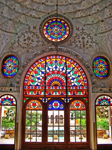 Orosi windows, kashan, Iran Islamic Quotes About Life, Iranian Architecture, Persian Architecture, Iran Travel, Persian Culture, Iranian Art, Positive Living, Quotes About Life, Stained Glass Window