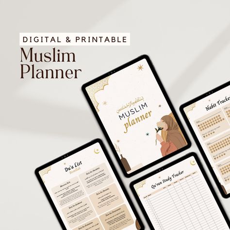 Muslimah Planner Printable and Digital, Muslim journal, Quran Tracker and Salah Tracker, Islamic Planner, Ramadan Planner Elegant Aesthetic homeofficeplanner #plumpaperplanner⌨️ Islamic Planner Ideas, Muslim Planner, Quran Tracker, Muslim Journal, Planner Ramadan, Salah Tracker, Quran Study, Islamic Planner, Student Daily Planner