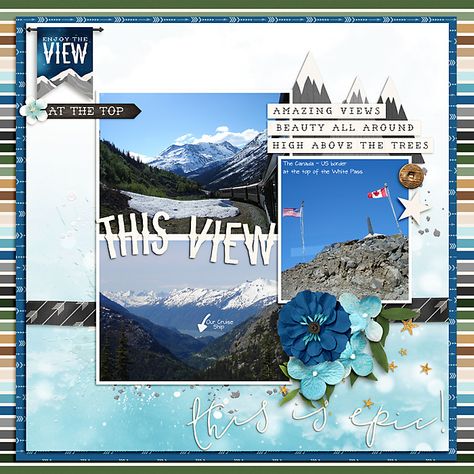 Airplane Scrapbook Layouts, Alaska Scrapbook Pages, Alaska Scrapbook Layouts, Scrapbook Couple, Alaska Beautiful, Italy Scrapbooking, Scrapbooking Alaska, Alaska Scrapbook, Scrapbooking Nature