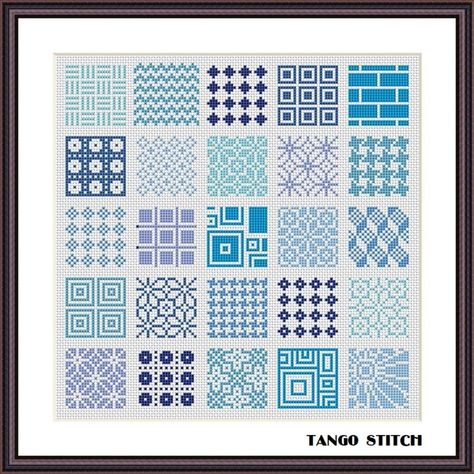 Blue cross stitch ornament sampler pattern – Tango Stitch Blue Cross Stitch, Cross Stitch Sampler Patterns, Cross Stitch Geometric, Easy Cross Stitch Patterns, Simple Embroidery Designs, Easy Cross Stitch, Stitch Shop, Easy Cross, Blue Cross