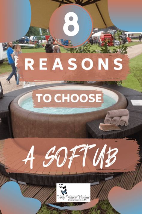 If you are considering a Softub then here are 8 great reasons to purchase one. I totally recommend this type of hot tub. It is quiet, energy efficient, portable, comfortable, weather resistant, hygienic, flexible and stylish. It is also very easy to clean. #vevivos #hottub #softub #softubideas Soft Tub Hot Tub, Tub Decorating Ideas, Hot Tub Decorating, Soft Tub, Small Hot Tub, Luxury Pools Indoor, Cheese Toastie, Hot Tub Room, Hot Tub Designs