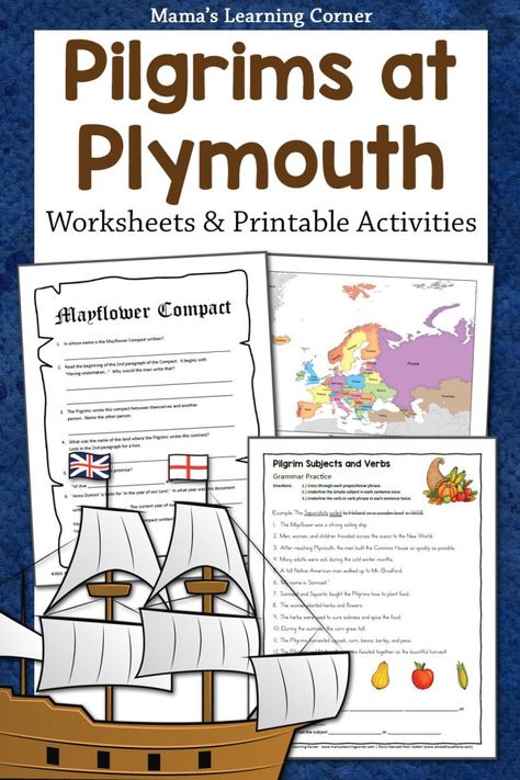 Pilgrim Unit For Homeschool, Mayflower Compact Printable, Pilgrim Homeschool Activities, Mayflower Compact Activity, Mayflower Activities For Kids, Pilgrim Activities For Kids, Mayflower Activities, Pilgrim Activities, Pilgrims Thanksgiving