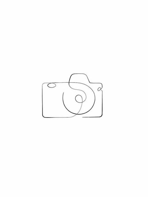 Fineline Camera Tattoo, Simple Camera Tattoo, Small Camera Tattoo, Film Camera Tattoo, Photography Tattoo Ideas, Aesthetic Camera Icon, Photographer Tattoo Ideas, Camera Line Drawing, Camera Sketch