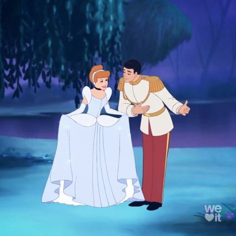 Cinderella And Prince Charming Fanart, Cinderella Core, Disney Pfps, Prince Charming And Cinderella, Ship Drawings, Disney Romance, Cinderella Prince, Cinderella Movie, Disney Couple