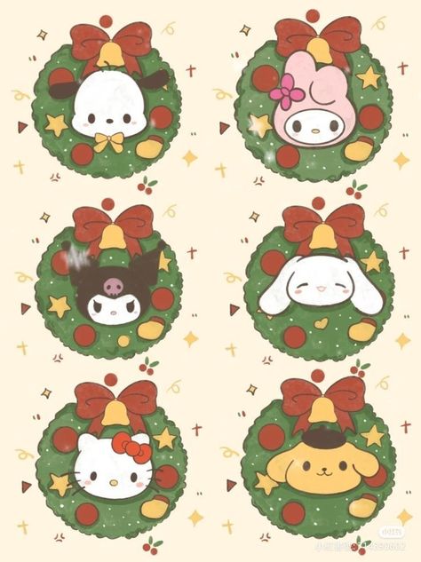 Sanrio Christmas Pfp, Christmas Kuromi, Kuromi Christmas, Christmas Sanrio, Christmas Hello Kitty, Sanrio Christmas, Charmmy Kitty, Kitty Christmas, Kawaii Christmas