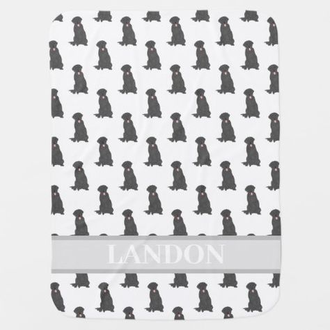 $36.40 | Personalized Black Lab Labrador #black lab, labrador, black, watercolor, painting, pattern, gender neutral, white, grey, baby shower gift Labrador Black, Calm Nursery, Gender Neutral Nursery Decor, Watercolor Decor, Black Watercolor, Blanket Black, Black Lab, Decorative Blankets, Modern Baby