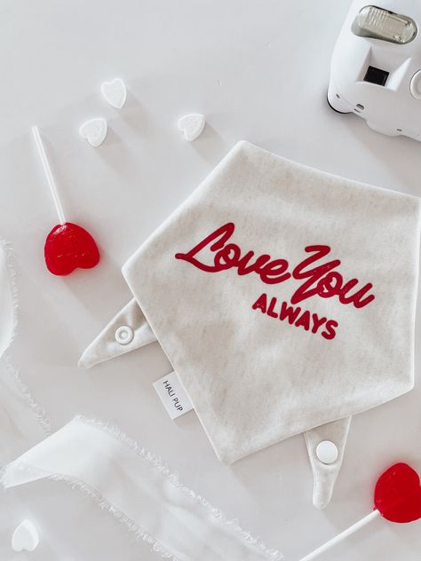 Love you always dog bandana Valentines Dog, Handmade Dog Accessories, Store Branding, Dog Valentine, Valentine Dog, Aesthetic Dog, Valentines For Mom, Puppy Harness, Graphic Tee Style