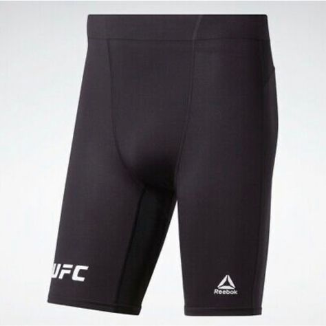 Reebok Men's Black UFC Fight Week Vale Tudo Compression Shorts XL Compression Shorts, Ufc, Stretchy Material, Brand New, Tags, Black