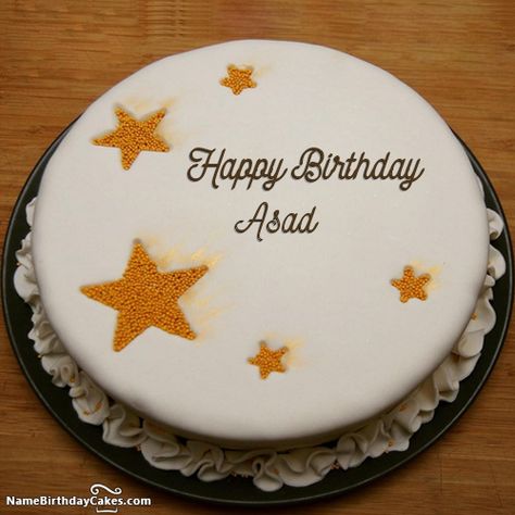 Happy Birthday Asad - Video And Images Birthday Cake For Brother, Happy Birthday Paul, Birthday Cake Greetings, Birthday Card With Name, Happy Birthday Cake Photo, Birthday Wishes With Name, Vanilla Birthday Cake, Special Birthday Cakes, Birthday Cake With Photo