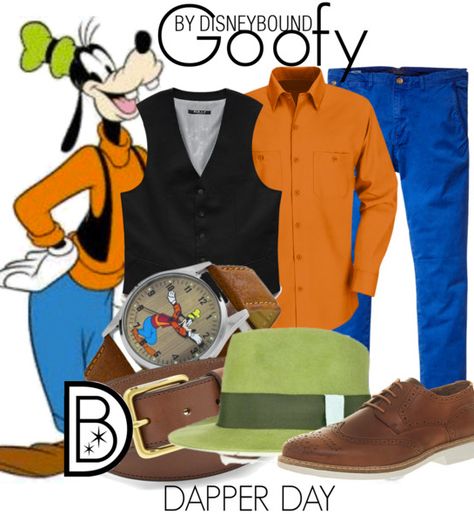 Goofy by DisneyBound Disney Inspired Outfits For Men, Men’s Disney Outfit, Descendants Clothes, Oc Au, Dapper Day Outfits, Disney Attire, Disney Dapper Day, Disney Wear, Party Outfit Men