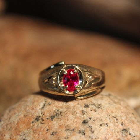 1980's Mens Ruby Diamond Ring Mens 10K Yellow Gold Diamond Ring 5 Grams Size 8  Mens Diamond Wedding Band Vintage Gold Rings Mens Diamond Ruby Ring For Men, Mens Ruby Ring, Vintage Diamond Wedding Bands, Wedding Band Vintage, Rings Mens, Ruby Diamond Ring, Mens Diamond Wedding Bands, Vintage Gold Rings, Couple Wedding Rings