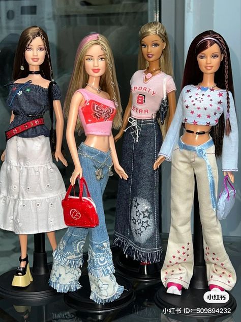 Y2k Barbie, 2000s Girl, Barbie Halloween, Barbie Wardrobe, Bratz Inspired Outfits, Barbie Fashionista, Beautiful Barbie Dolls, Barbie Diy, Fashion Figures