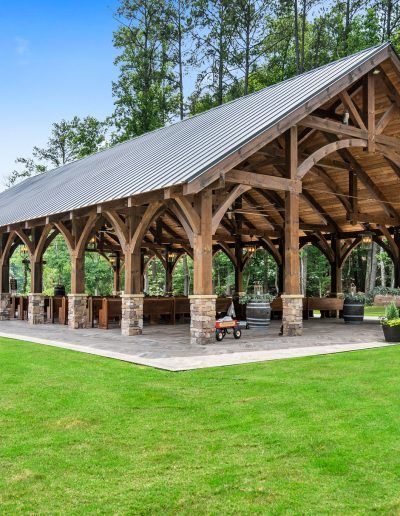 Courtyard Wedding Ideas, Wedding Venue In The Woods, Rustic Chapel, Small Wedding Venues Outdoor, Wedding Chapel In The Woods, Homestead Wedding, Chapels In The Woods, Open Air Wedding Chapel, Wedding Pavilion