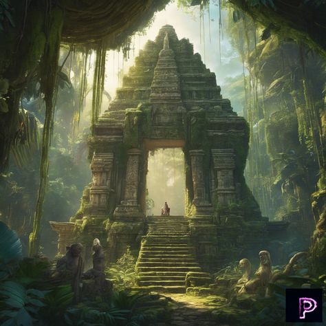 Discover the mystique of a hidden jungle temple, cloaked in vines and moss, with intricate carvings and forgotten gods. Sunlight filters through the canopy, casting an ethereal glow on this ancient marvel. Exotic birds and monkeys add life to the scene as an adventurer stands at the temple's entrance. 🌿🏛️🌟  Unveil your own adventure with Picasso AI today!  #ExoticWildlife #AdventureAwaits #DigitalArt #CreativeLandscapes #ArtisticExploration #AIArt #ImaginativeScenes #FantasyLandscape Jungle Temple, Adventure Art, Ancient Mysteries, Exotic Birds, Fantasy Landscape, Adventure Awaits, Monkeys, Vines, Entrance