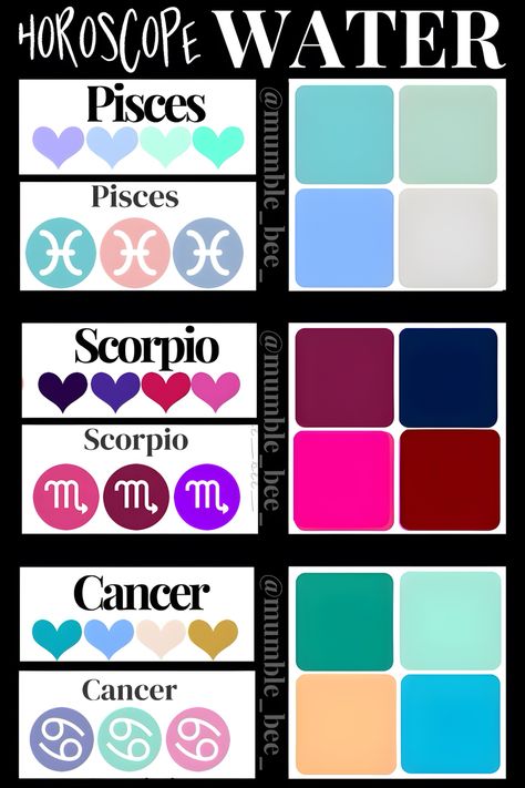 Bracelet Beading, Pisces And Scorpio, Water Signs, Color Inspo, Colour Combination, Paint Job, Colour Palette, Color Combinations, Digital Design