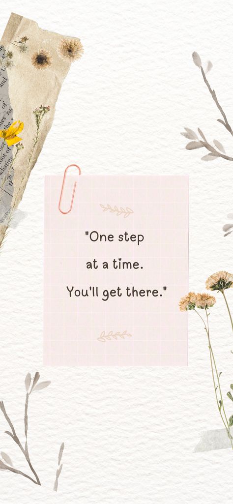 #aesthetic #phonewallpaper Aesthetic Reminder Wallpaper Iphone, One Step At A Time Quote Wallpaper, Good Quotes Wallpaper, One Step At A Time Quote, Positive Affirmation Wallpaper Aesthetic, Aesthetic Inspirational Wallpaper, Positive Vibes Wallpaper Aesthetic, Minimalist Wallpaper Iphone Aesthetic, Quote Aesthetic Wallpaper