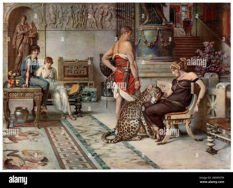 Download this stock image: A Present from Caesar, a Vision of Imperial Rome. Painting by Fortunino Matania, exhibited at the R. I. Galleries, 1926. Date: 1926 - 2M3RX7M from Alamy's library of millions of high resolution stock photos, illustrations and vectors. Fortunino Matania, Rome Painting, Large Picture Frames, Wonderful Images, Picture Library, Photo Library, Stock Pictures, Art Reproductions, Photographic Prints