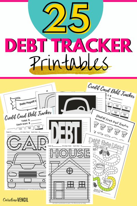 Free debt payoff tracker printables to help you payofff debt faster. #debtpayofftrackers #freedebtpayofftrackerprintables #freedebtprintables #debtpayofftips Debt Tracker Printable Free, Printable Debt Payoff Tracker, Credit Card Debt Tracker, Payoff Debt, Debt Payoff Tracker, Pay Debt, Sahm Jobs, Debt Payoff Printables, Credit Debt