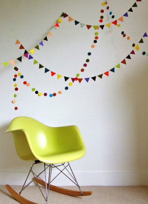 Deco Salon, Bunting Flags, Bunting Garland, Diy Garland, Paper Garland, Paper Decorations, Paper Crafts Diy, Diy Paper, Classroom Decor