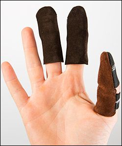 Leather Thumb & Finger Guards - Lee Valley Tools Carved Spoons, Lee Valley Tools, Finger Protector, Jeweled Shoes, Finger Guard, Lee Valley, Chip Carving, Learn Woodworking, Woodworking Jigs