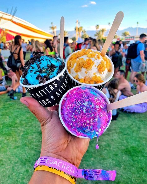 17k Likes, 57 Comments - Afters Ice Cream (@aftersicecream) on Instagram: “All good things are worth waiting for. See you this fall @coachella ✌️🎡🌴 #coachella #aftersicecream” Coachella Theme Party Food, Coachella Party Food, Festival Desserts, Music Festival Themed Party, Music Festival Food, Concert Food, Coachella Food, Coachella Inspired Party, Coachella Party Theme