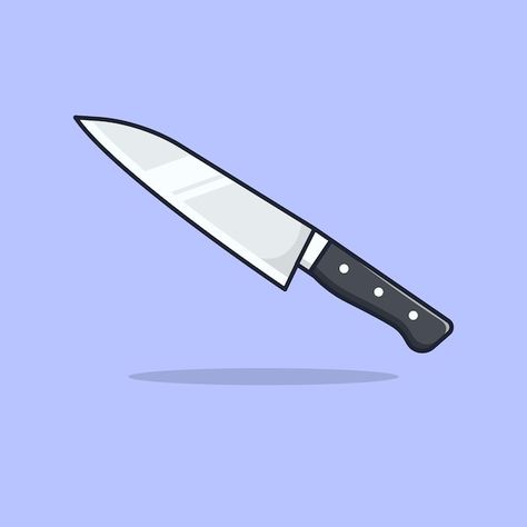 Cartoon Knife, Knife Cartoon, Knife Illustration, Knife Icon, Floating Kitchen, Food Icon, Cartoon Icons, Kitchen Knife, Ibis Paint