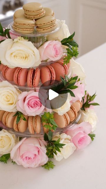 Carolina de Mauro on Instagram: "Unique Dessert Idea 🌸 this Macaroon Tower is PERFECT FOR Valentine’s Day, Mother’s Day, Baby Shower, or any event. So easy to put together and looks sooo beautiful Comment “LINK” and I’ll send you the link to shop what we used #uniquedesserts #dessertlover #desserttime #babyshowerideas #bridalshowerideas #valentinesdaydecor #valentinesdayideas #babyshowerdecor #mothersdaybrunch #mothersdayideas #creativerecipes" Mother's Day Lunch Decor Ideas, Mother's Day Events Ideas, Mother’s Day High Tea Ideas, Mother’s Day Event Ideas, Mother’s Day Brunch Decor, Valentine Baby Shower Ideas Decoration, Mothers Day Decorations Ideas, Mother’s Day Brunch Ideas, Mothers Day Event Ideas