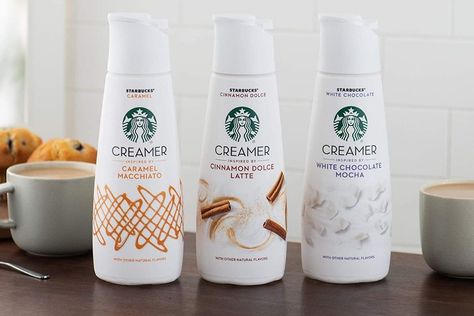 Starbucks Creamer: I Tried Each Starbucks Creamer & Ranked Them Starbucks Coffee Creamer, Starbucks Products, Minuman Starbucks, French Vanilla Creamer, Cinnamon Dolce Latte, Flavored Coffee Creamer, Coffee Creamers, Starbucks Caramel, Cinnamon Dolce