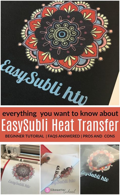 Siser EasySubli and Sawgrass EasySubli Inks are finally here...and not surprisingly there are a lot of questions around the products, the process, and the pros and cons especially compared to inkjet printable heat transfer. Sublimation On Htv, Sublimation Supplies, Htv Sublimation, Cricut Corner, Silhouette School Blog, Sublimation Crafts, Sublimation Gifts, Shirt Printer, Cricut Help