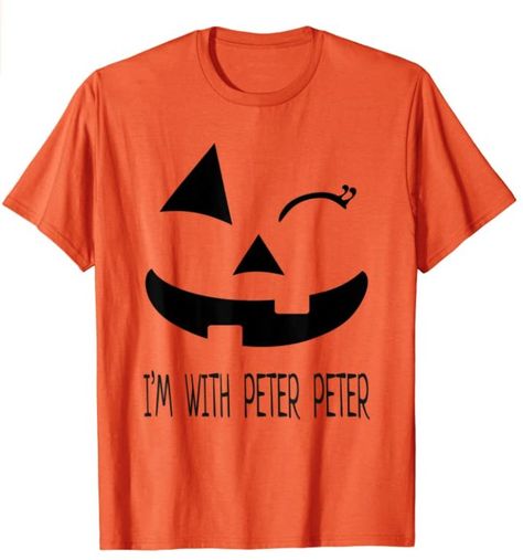 If your holidays are busy and crazy like ours, then this Peter Peter Pumpkin Eater and matching jack o’lantern Halloween couples costume will bring back the FUN to your Halloween. Designed for busy adults in mind, our 100% cotton t-shirt costumes are comfortable (YIPPEE for a comfortable costume!) to wear to school, work, parties, and with family. Peter Peter Pumpkin Eater Costume, Last Minute Diy Costumes, Halloween Couples Costume, Peter Pumpkin Eater, Peter Peter Pumpkin Eater, Peter Pumpkin, Diy Couples Costumes, Halloween Couples, Pumpkin Eater