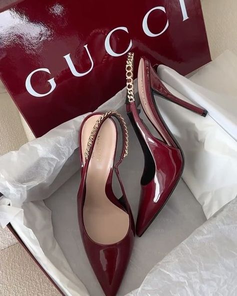 Cherry Red Heels, Aesthetic Vermelho, Gucci Red Heels, Mango Cherry Red Heels, Red Gucci Leather Heels, Luxury Red Gucci Heels, Maroon Pumps, Expensive Heels, Aesthetic Heels