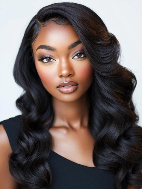 Christmas Hairstyles for Black Women: Elegant, Festive, and Trendy Ideas for the Holiday Season Black Women Elegant, Christmas Hairstyles For Black Women, Braids And Curls, Voluminous Updo, Crown Braid Updo, Retro Curls, Hair For Black Women, Couture Hairstyles, Mohawk Braid