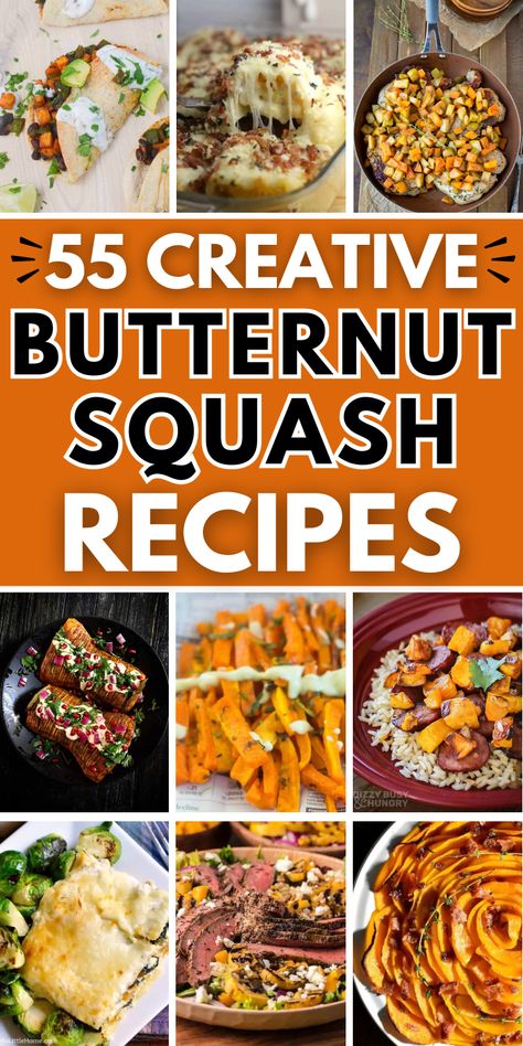 Easy healthy butternut squash recipes for fall dinners or Thanksgiving side dishes, which can be baked in the oven or in a crockpot. Ww Butternut Squash Recipes, Recipes Using Frozen Butternut Squash, Squash Recipes Sweet, Butternut Squash Recipes Sweet, Butternut Squash Crockpot Recipes, Butternut Squash In Oven, Side Dishes For Fall, Squash Recipes Easy, Squash Crockpot