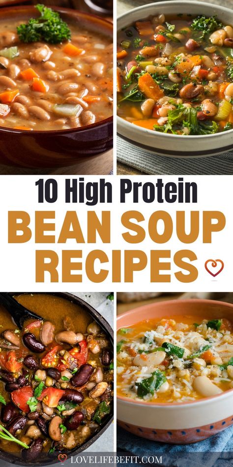 bean soup vegetarian Healthy Navy Bean Soup, High Protein Black Bean Soup, Vegan Bean Soup Crockpot, Healthy Bean Soup Crockpot, Hearty Bean Soup Recipes, Bean Recipes Healthy Vegetarian, Recipes With Black Beans Healthy, Mung Bean Soup Recipes, Quick Bean Soup