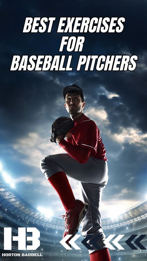 The off-season is a great time for pitchers to gain size, strength, and power. Here are the 7 best exercises for pitchers in the off-season. Baseball Pitcher Workout Training, Baseball Off Season Workouts, Off Season Baseball Workout, Baseball Pitcher Exercises, Exercises For Pitchers Baseball, Baseball Gym Workouts, Baseball Workouts Strength Exercise, Stretches For Pitchers Baseball, Baseball Workouts Strength